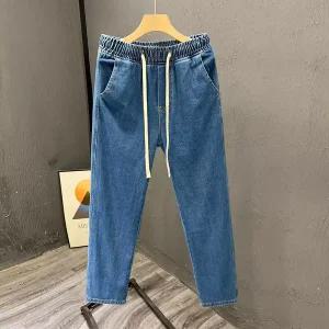 누빔 솜 패딩 바지 퀼팅 남성 캐주얼 루즈 스트레이트 레그 진 얇은 내구성 봄 가을 빈티지 작업복 있는 면