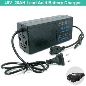 전동 휠체어 3핀 플러그용 48v 교체 충전기용 48V 20Ah 납산 배터리 충전기
