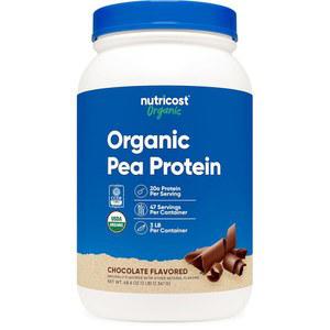 뉴트리코스트 완두콩 단백질 파우더(3LBS) 초콜릿 - USDA 인증, 식물성 단백질, 채식 친화적, 텐 프리, 비 변형식품(Non-GMO) 인증