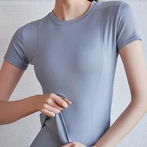 [콩심팥심]여자 여름 슬림핏 운동복 상의 반팔 크로스핏 테니스