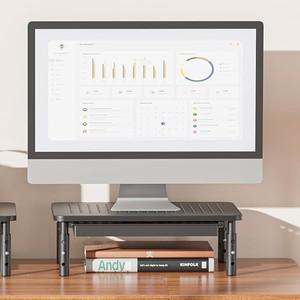 서랍 책상이 있는 모니터 스탠드 라이저 노트북 PC 프린터용 높이 조절 가능한 컴퓨터 3개