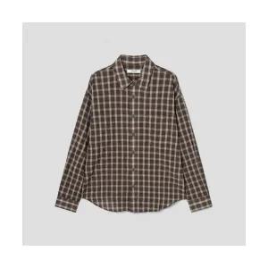 매장정품 에잇세컨즈 8 Seconds 8SECONDS 서머 체크 오버핏 셔츠 브라운 265864AY1D 302516
