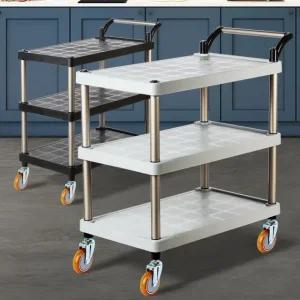 플라스틱 PP 3단 대 와인바퀴 서빙카트 운반식당 이동