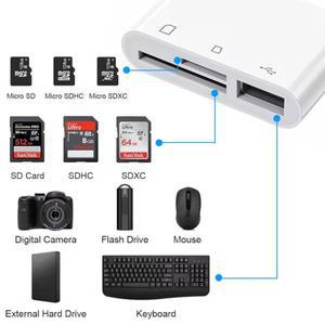 3-in-1 카드 리더기 Lightning/Type C - USB 3.0/SD/TF 어댑터  iphone 호환 ipad 호환 MacBook samsung 호