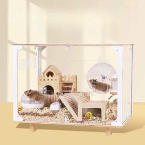햄스터 리빙박스 120 햄찌 철장 오렌지 하우스 햄스터홈 6개 햄찌집 60cm 꾸미기