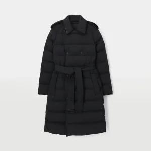 버버리 벨티드 나일론 퍼퍼 여성 롱 패딩 코트 81001321