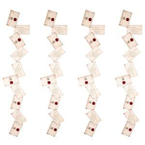 CON*QUEST 저널 해리 포터 공식 플로팅 호그와트 합격 편지 장식, 40장의 레터 카드 및 나일론 끈 걸이, 홈 데코, 공식 라이선스(40개, 10개의 레터 4줄)
