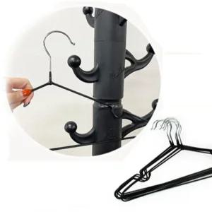 투제이 논슬립옷걸이10P블랙 튼튼한러버코팅옷걸이