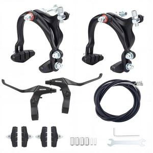 MEGNHNA 자전거 캘 브레이크 세트 알루미늄 합금 앞뒤 레버 C 케이블 및 패드 림 포함 BMX 하이브리드 크루