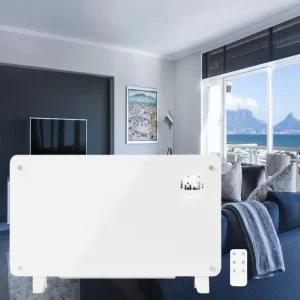 글라스 컨벡션 히터 VM-CH2000 리모컨 스탠드형 컨벡터히터 전기난로 동파방지 전기 온열기