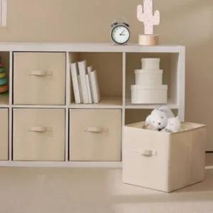 접이식 사각 정리함 패브릭 수납 박스 저장함 다용도 소품 접이식수납박스 패브릭박스