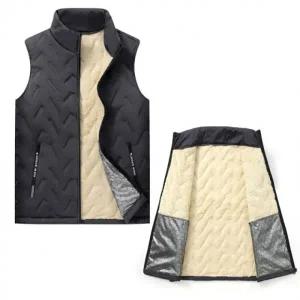 양털 압열패딩조끼 넥커버 방한 겨울 등산 낚시 작업 멀티 조끼 남녀공용