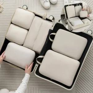 여행용 압축파우치 6종세트 압축팩 방수파우치 캐리어 이너백 수납가방 5COLOR