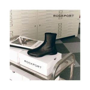 [락포트] 토탈모션 아몬드토 램스킨 스트레치 앵클부츠