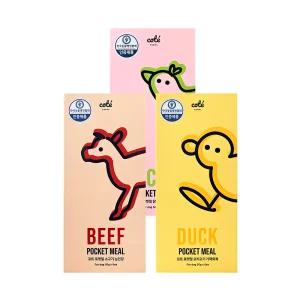 꼬뜨 포켓밀 강아지 고양이 습식 사료 캔 소 오리 닭 50g 6개입 X 3종 세트(총 18개)