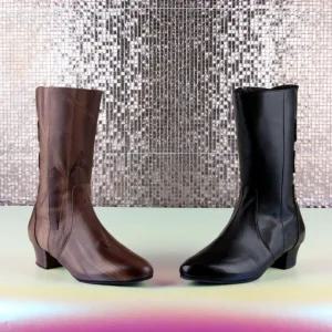 슈띠끄 수제 여성 댄스화 모던 라인 댄스 부츠 가죽 맞춤 미들 하프 스포츠 WD1503