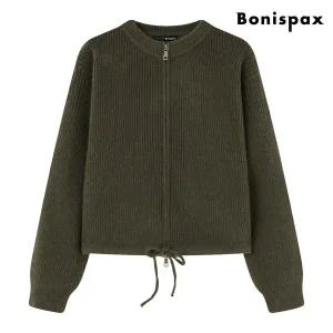 [보니스팍스]투웨이 집업 스트링 니트 가디건 (XP4CK013L0)
