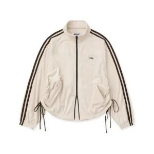 브랜드정품 널디 NDY 우먼스 벨로아 리본 트랙 탑 라이트베이지 258146