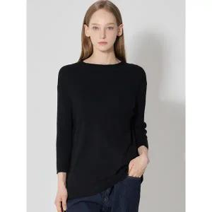 [보니스팍스][보니스팍스(Bonispax)] 골지 배색 반넥 니트 (택가격 59000원)