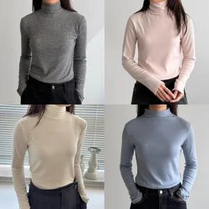 겨울목폴라-기모티셔츠/목티/여성티셔츠의류/롱티/폴라티