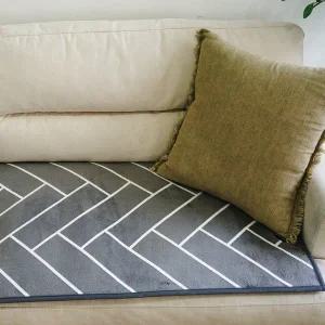 [인룸]소프트 헤링본 극세사 소파패드4인 65x240