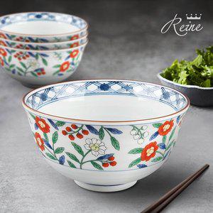 [헨느] 해당화 우동기 4P / 도자기 면기 / 덮밥그릇