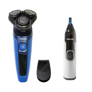 필립스 정품 5000시리즈 전기면도기 S5466 + 코털정리기 NT3650 5방향 플렉스 헤드 피부 보호 시스템 S-5466 NT-3650 남자 전동 자동 방수 면도기 기
