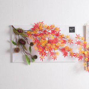 [플라워트리]단풍 조화 꽃 캔버스 액자 대형 Aset 70cm 인테리어 가을 벽걸이 장식 소품 꾸미기