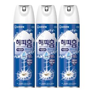 해피홈 무향SM 에어로솔 500ml(수성)x3개 뿌리는 모기약 살충제