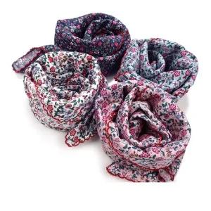 국산 잔꽃 아사면 손수건 스카프 쁘띠 에티켓 미니스카프 무릎덮개