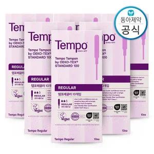 [템포] 레귤러 탐폰 체내형생리대 10매 6개 총60매