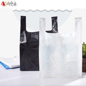 A급 무지봉투 손잡이 비닐 봉지 마트 포장 배달 비닐백 투명 검정 쇼핑백