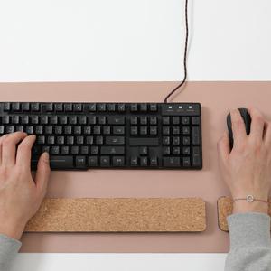 친환경 국내산 코르크 마우스 키보드 팜레스트 손목 보호대 받침대 쿠션 노트북 휴대용