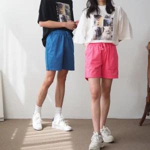 여자 남자 공용 4부(스판) 5부(면) 워싱 밴딩반바지 ( 26~38인치 )