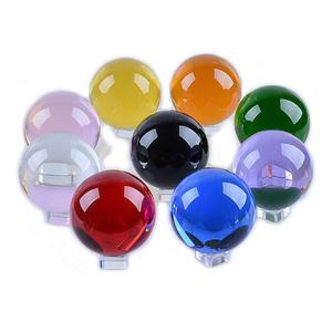 컬러 수정구 크리스탈 볼 유리 구슬 촬영 소품 장식 큰 투명 공