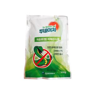 뱀퇴치제 투네이처 500g 뱀 기피제 퇴치법 퇴치기 파충류 텃밭 백반 전원주택 캠핑 낚시 골프장