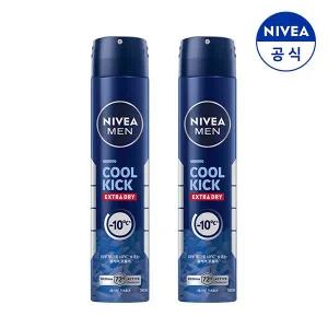 [니베아] 맨 데오드란트 스프레이 쿨 킥 200ml X 2개