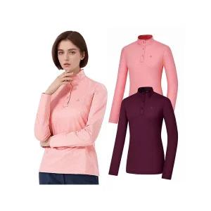 [아웃도어스/콜핑]콜핑 2004TK461W 기모 보온 스판 도트무늬 여자 겨울 등산 반목 버튼 긴팔 티셔츠