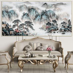 돈들어오는 동양화 산수화 그림 액자 풍경 숲 생기 거실 안방 풍수 인테리어 부모님 선물