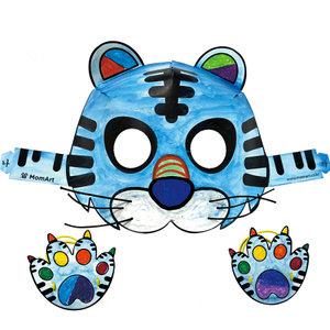 맘아트 DIY 호랑이 가면 만들기 키트 종이탈 타이거마스크 파티용품