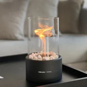 칼리아 캠핑 실내 가정용 불멍 화로대 에탄올난로 (블랙)