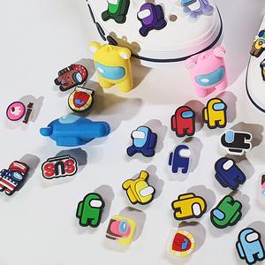 슈즈핀 어몽어스 39종 캐릭터 야광 피규어 파츠 가방 실내화 꾸미기 장식