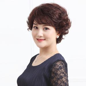 뿌이뿌이가발 여자 인모 100% 아롱펌 통가발