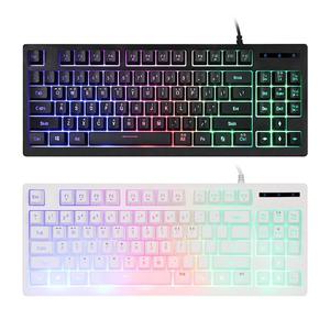 앱코 HACKER K150 텐키리스 레인보우 LED 게이밍 멤브레인 (화이트)