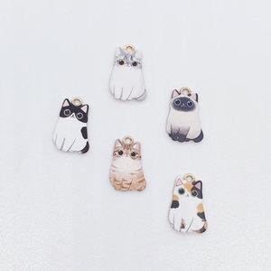 고양이키링 메탈 펜던트 악세사리 부자재 반려묘 펫 키홀더 에어팟 가방고리 핸드폰줄 폰줄 백참 폰꾸 키케이스 인형꾸미기 만들기 재료