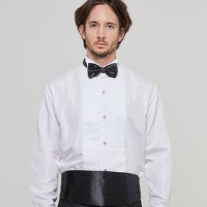 라베카 아담 화이트 셔츠 턱시도 연미복 윙카라