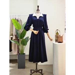 [대구백화점] [4CUS]쉐도우 카라 밴딩 롱원피스(FF2I9OP5088)