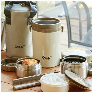 오슬로 어린이 보온도시락세트 초등학생 도시락통