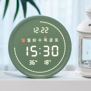 플라이토 와이파이 필링 원형 인테리어 LED 탁상시계 18cm