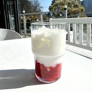 홈카페 스택 강화내열 유리컵 440ml 아이스커피잔 아인슈페너 카페유리컵 플랫화이트